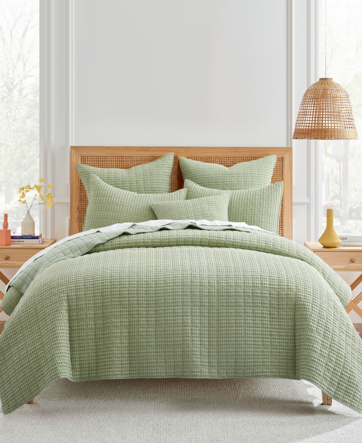 Levtex Mills Waffle Textured 3-pc. Quilt Set, Full/queen In Desert Sage