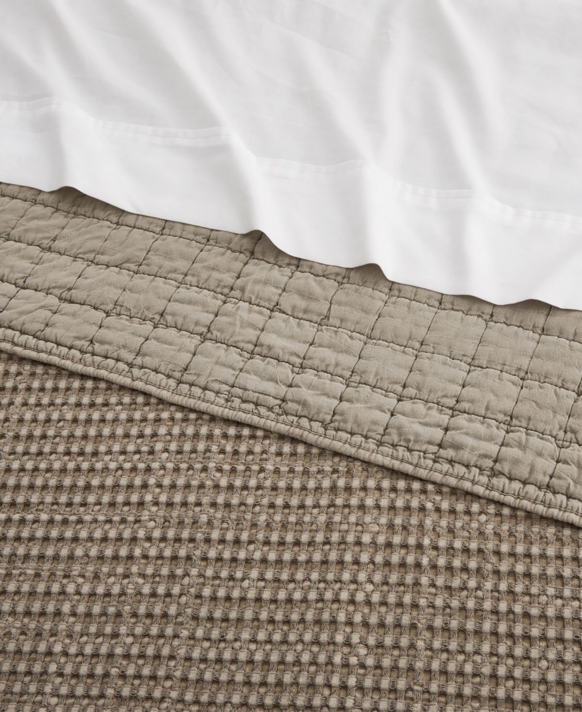 Levtex Mills Waffle Textured 3-Pc. Quilt Set, Full/Queen