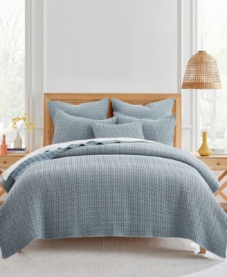 Mills Waffle Textured 3-Piece Quilt Set, King/California King