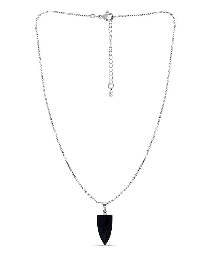 Macy's Silver Plated Multi Genuine Stone Pendant Necklace Macy's