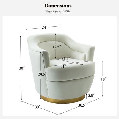 Modern Round Accent Chair for Living Room Bedroom