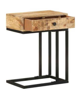 U-Shaped Side Table 17.7"x11.8"x24" Solid Wood Mango