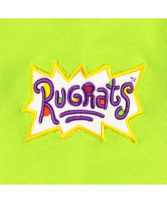 Men's and Women's Neon Green Rugrats Chuckie Runaway Football Pullover Sweatshirt
