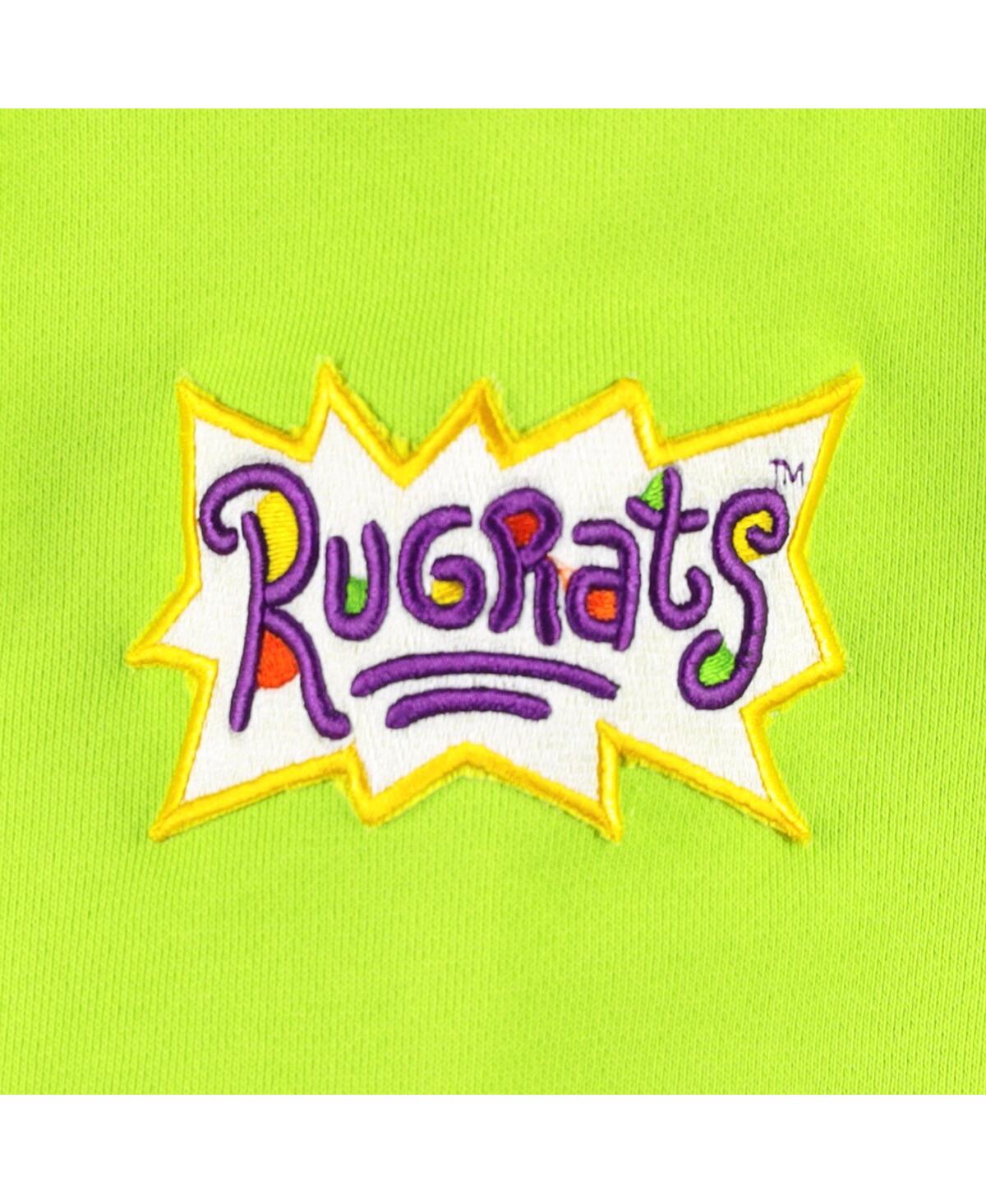 Shop Freeze Max Men's And Women's  Neon Green Rugrats Chuckie Runaway Football Pullover Sweatshirt