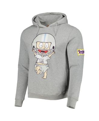 Men's and Women's Heather Gray Rugrats Tommy Football Pullover Hoodie