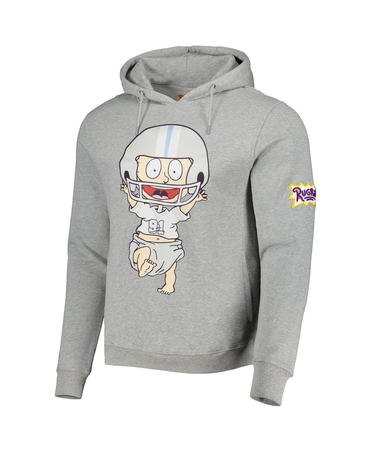Shop Freeze Max Men's And Women's  Heather Gray Rugrats Tommy Football Pullover Hoodie