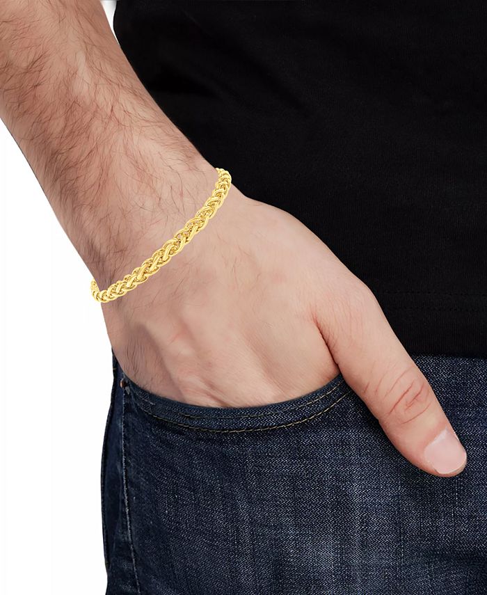 Blackjack Men's Wheat Link Chain Bracelet in Stainless Steel Macy's