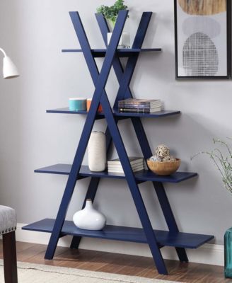 45.75" Medium Density Fiberboard (MDF) Oxford a Frame Bookshelf