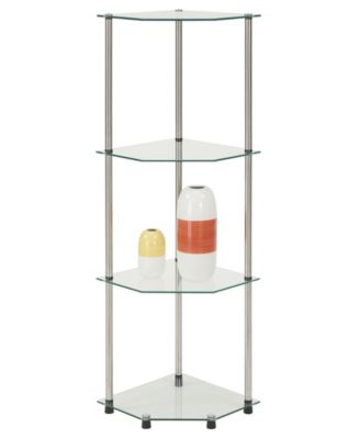 13.75" Glass Designs2Go Classic 4 Tier Corner Shelf