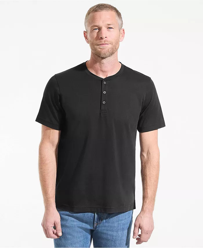 Men's Short Sleeve Cotton Supima Jersey Henley