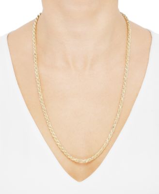 Rope Link 26" Chain Necklace in 18k Gold-Plated Sterling Silver, 4mm