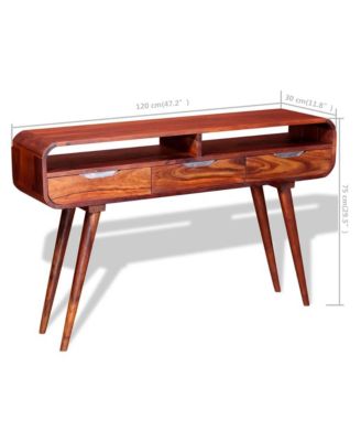 Console Table Solid Sheesham Wood 47.2"x11.8"x29.5"