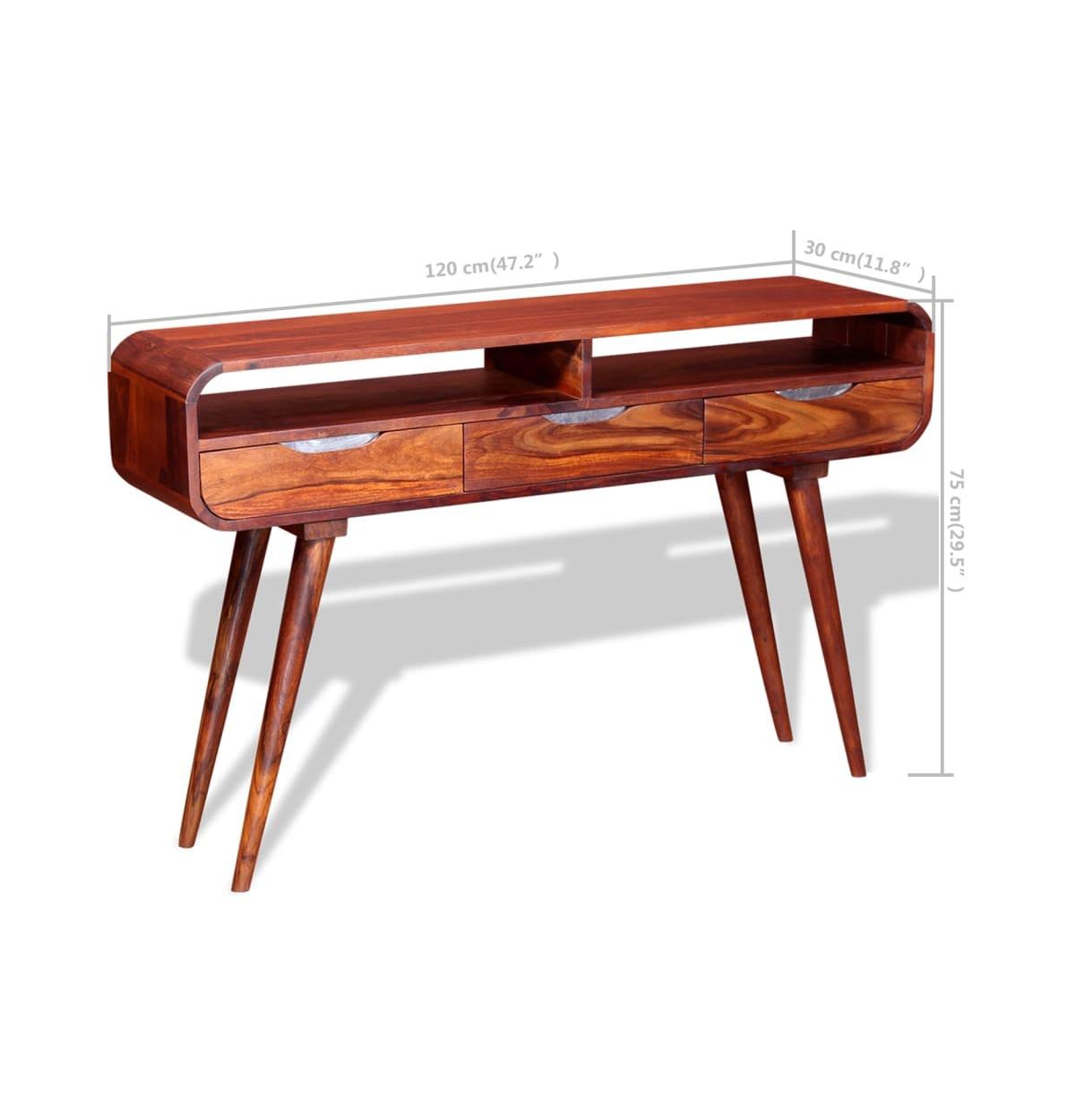 Console Table Solid Sheesham Wood 47.2"x11.8"x29.5"