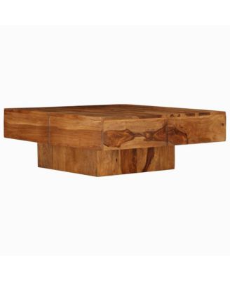Coffee Table 31.5"x31.5"x11.8" Solid Wood Acacia