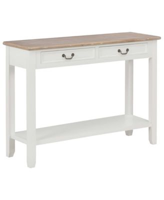 Console Table White 43.3"x13.7"x31.4" Wood