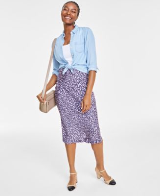 On 34th Women's Chambray Shirt, Created for Macy's - Macy's