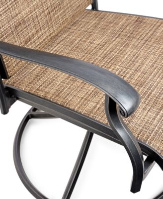 Wythburn Mix and Match Filigree Sling Outdoor Swivel Chair, Created for Macy's