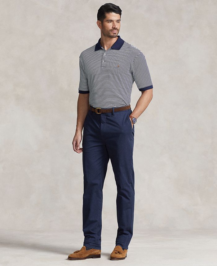 Polo Ralph Lauren Men's Big & Tall Striped Soft Cotton Polo Shirt - Macy's