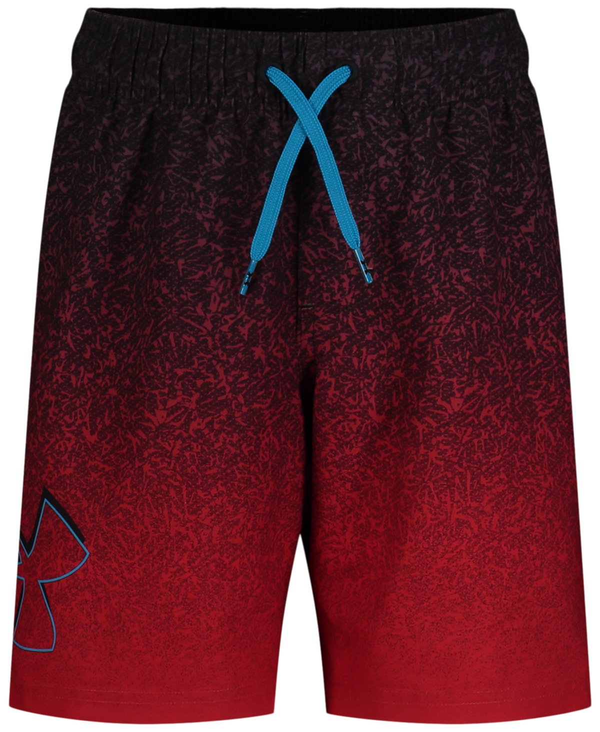 Shop Under Armour Big Boys Ua Tipped Logo Swim Volley Shorts In Red
