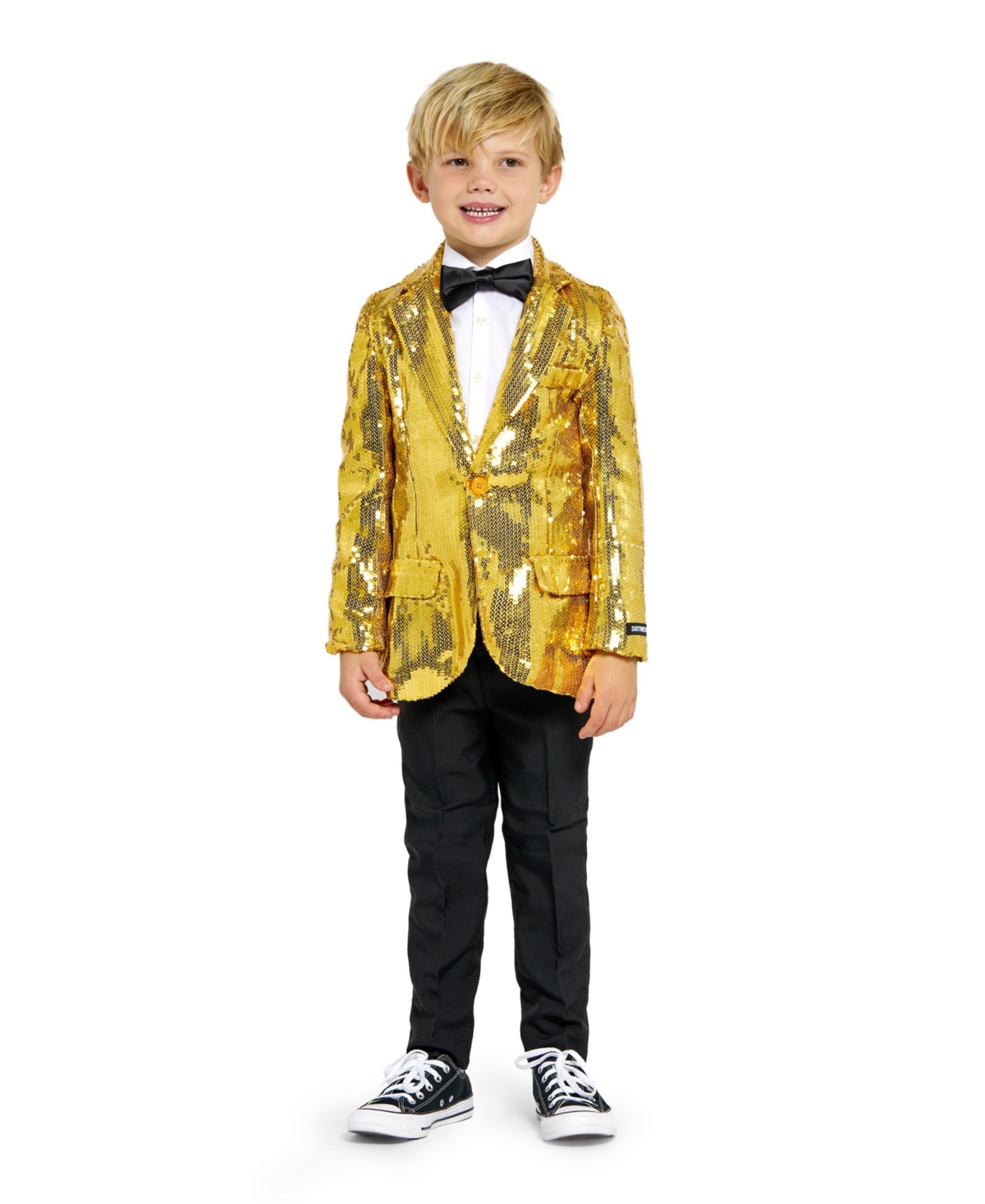 Suitmeister Kids' Big Boys Sequin Party Stylish Fit Jacket Blazer In Gold