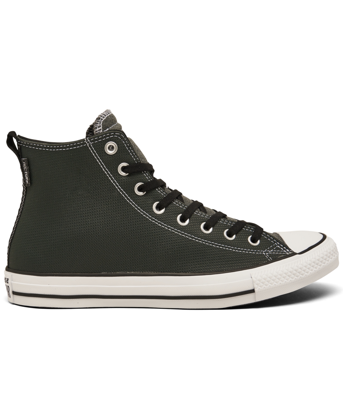 Shop Converse Men's Chuck Taylor All Star Leather High Top Casual Sneakers From Finish Line In Secret Pines,black