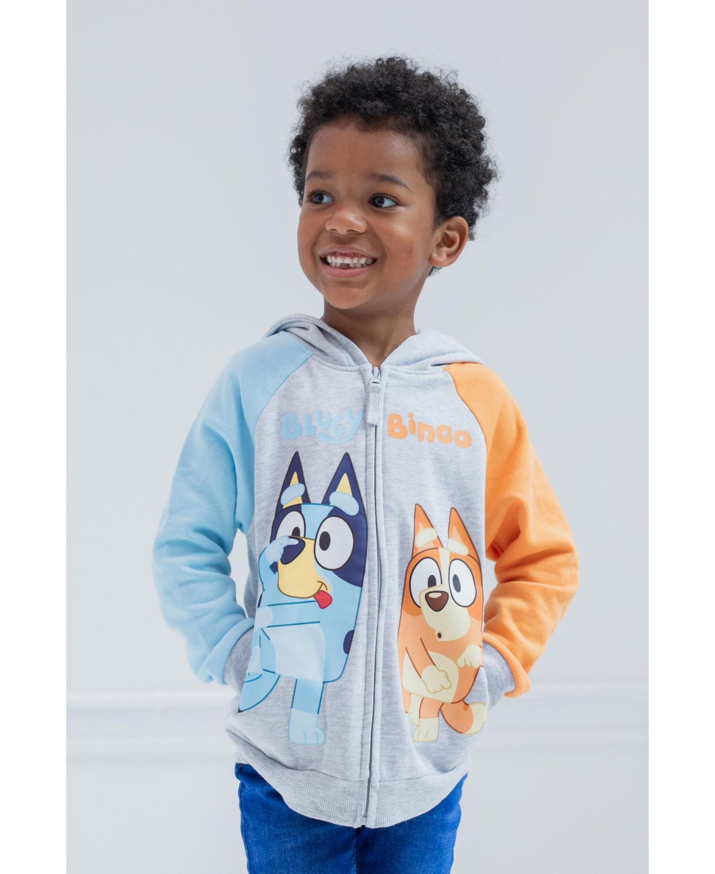 Детское худи Bluey & Bingo Fleece Zip-Up Raglan Toddler Child Boys — фото 3