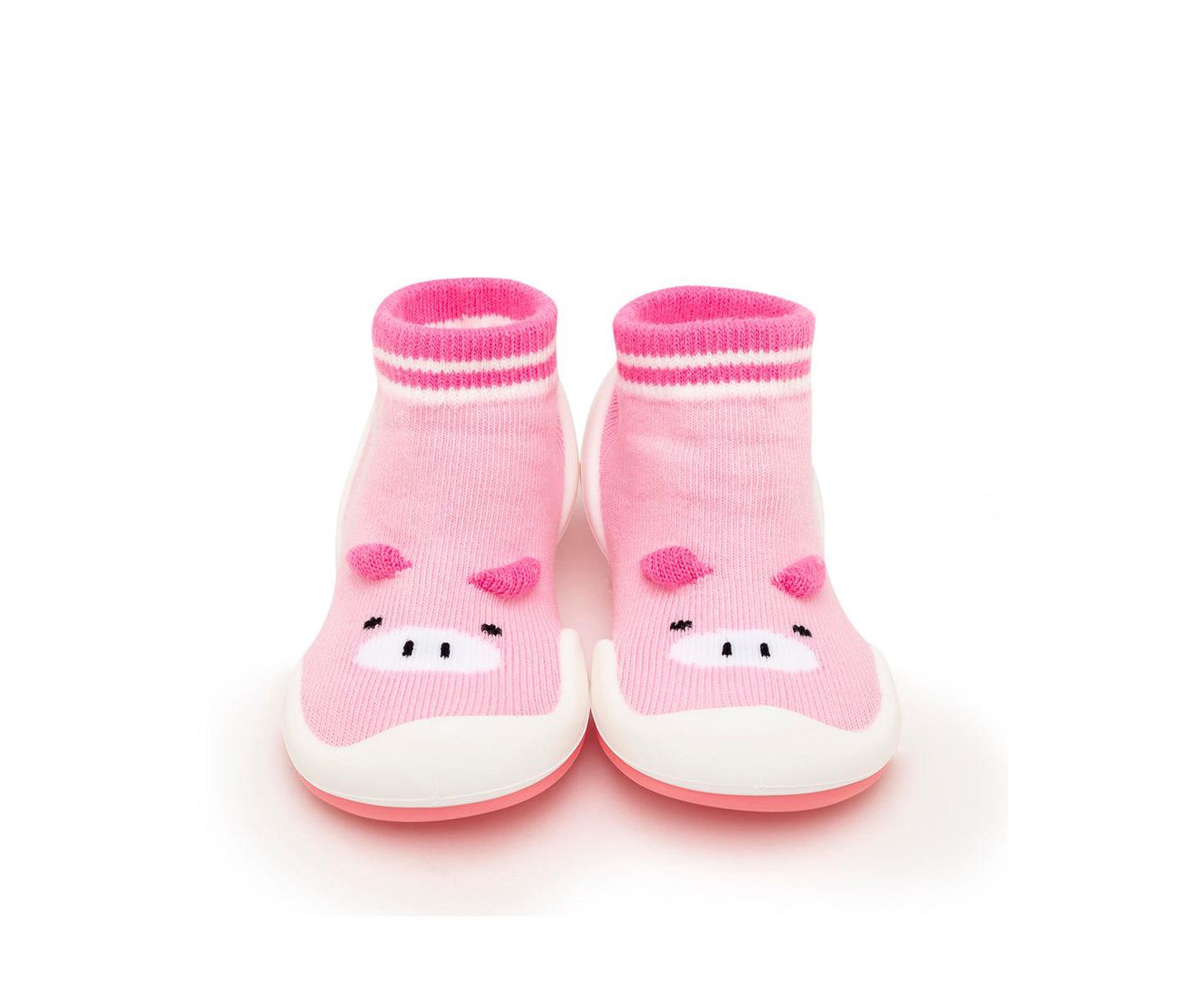 Обувь Komuello First Walk Sock Shoes Piglet Pink для девочек-малышей, цвет: Розовый — фото 1