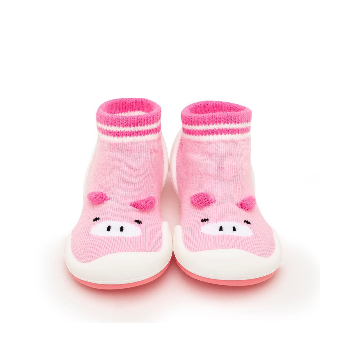 Детские Komuello Infant Girl First Walk Sock Shoes Piglet Pink — фото 1