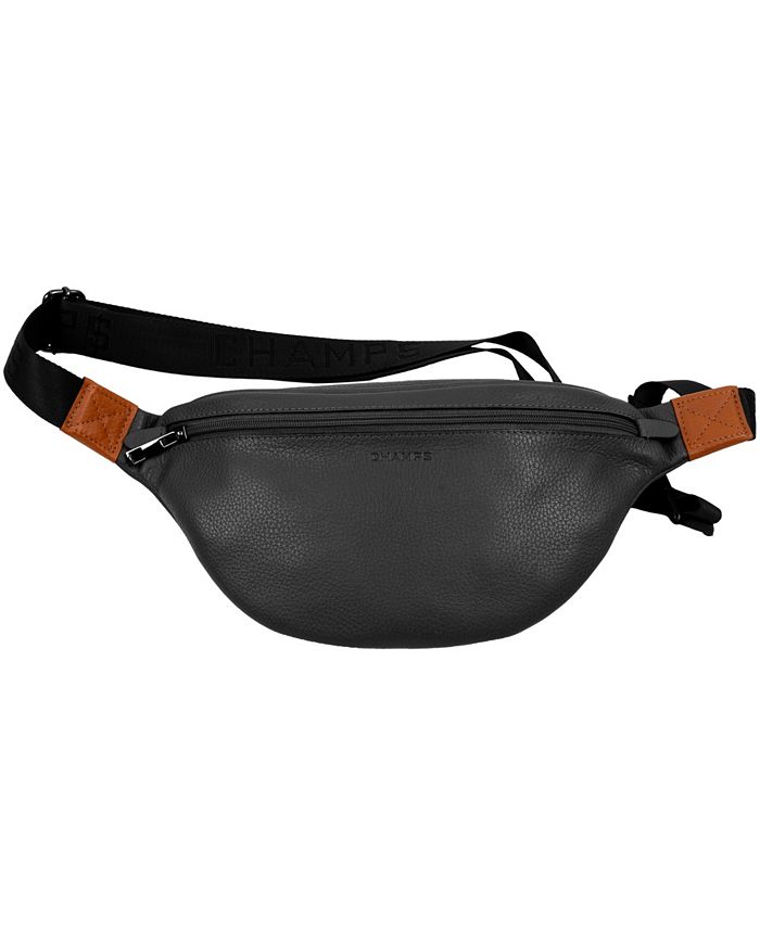 CHAMPS Onyx Leather Waist Pack - Macy's