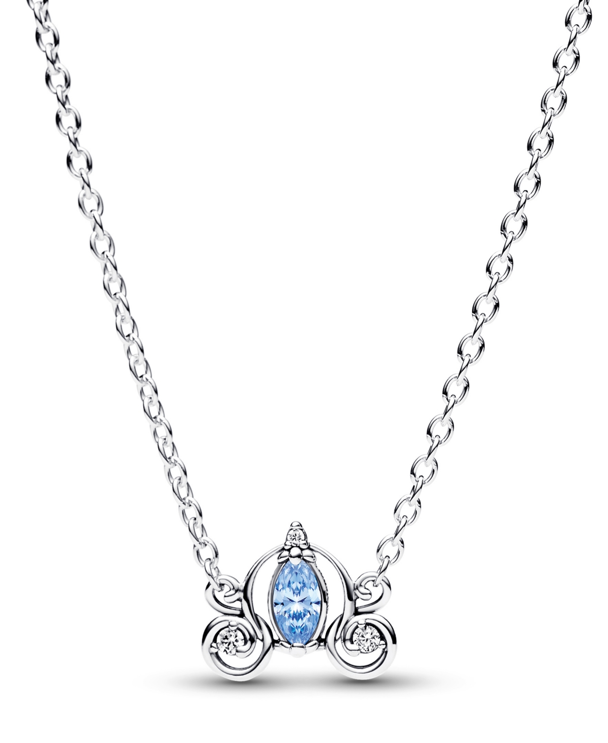 Sterling Silver Disney Cinderella Collier Necklace - Blue