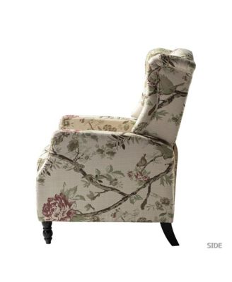 Franco Mid-centry Modern Manual Push Back Recliner