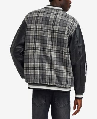 Men's Tartan Varsity Jacket