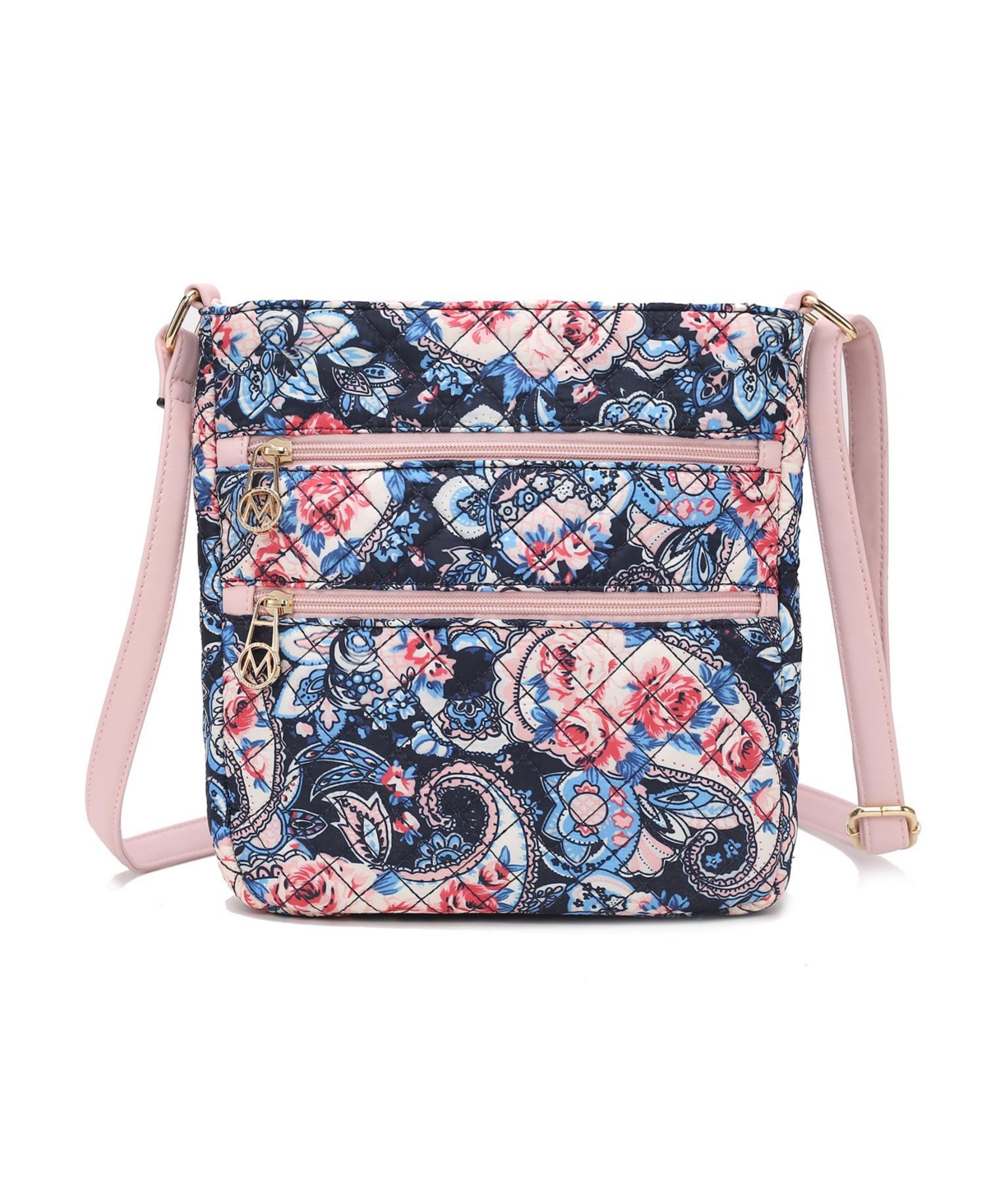 Lainey Quilted floral Pattern Women s Crossbody by Mia K - Blush mauve