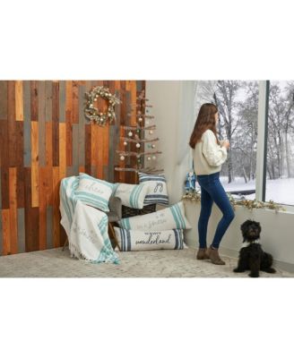 Let It Snow Morgan Handwoven Cotton Throw Blanket, 50" x 60"