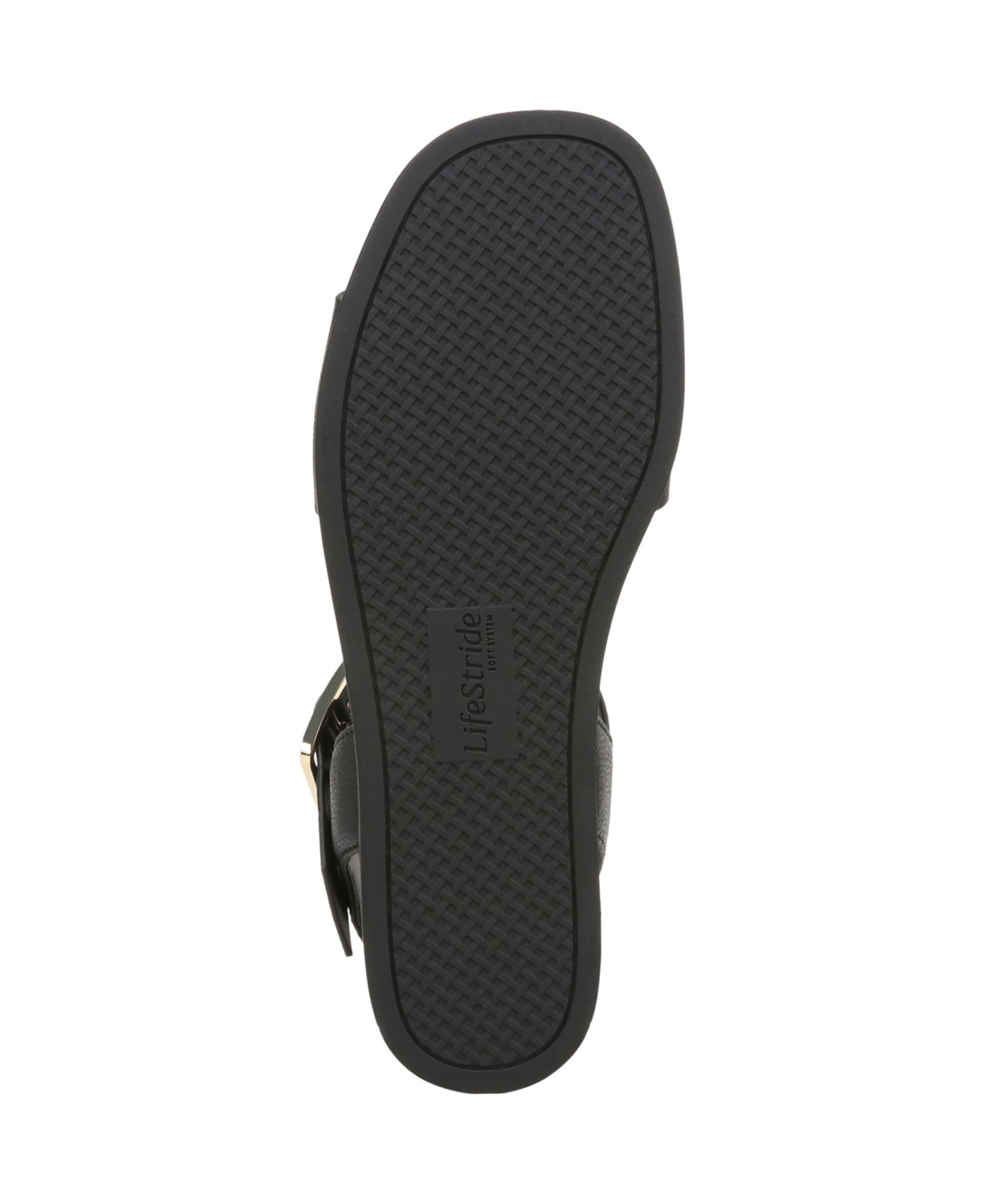 Женские сандалии LifeStride Gillian Platform Flat, цвет: Чёрная искусственная кожа — фото 6