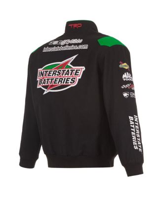 Men's Black Ty Gibbs Interstate Batteries Twill Uniform Full-Snap Jacket