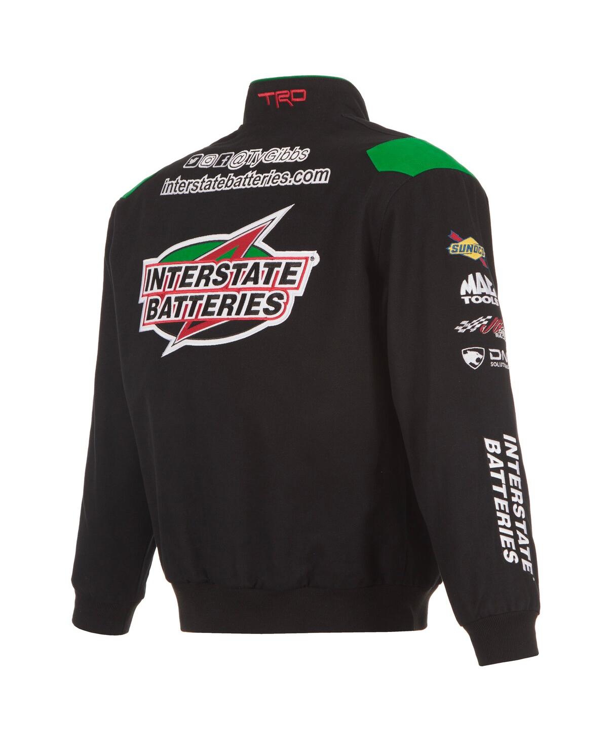 Shop Jh Design Men's  Black Ty Gibbs Interstate Batteries Twill Uniform Full-snap Jacket