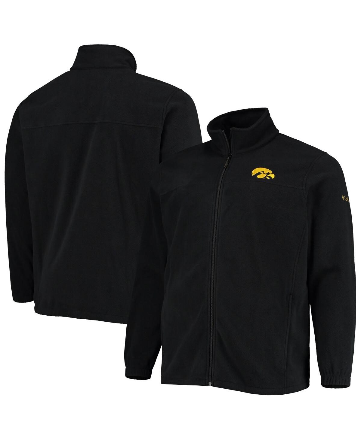 Shop Columbia Men's  Black Iowa Hawkeyes Big And Tall Flanker Iii Fleece Full-zip Jacket