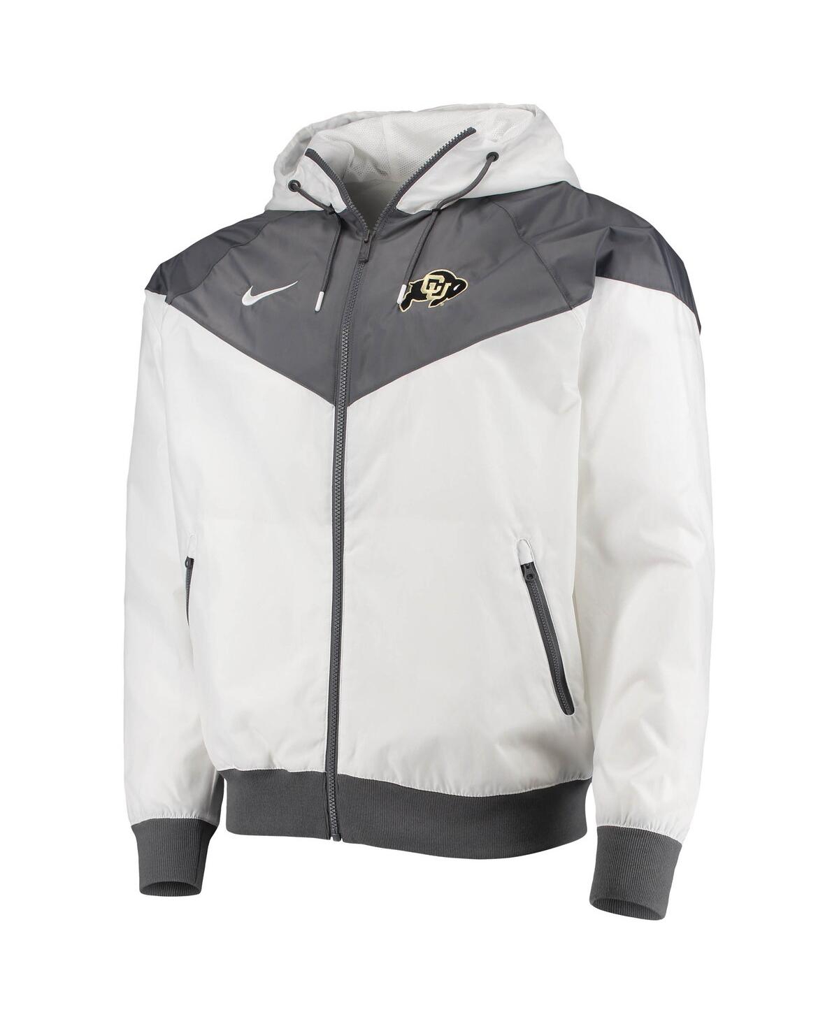Shop Nike Men's  White Colorado Buffaloes Windrunner Raglan Full-zip Hoodie Jacket