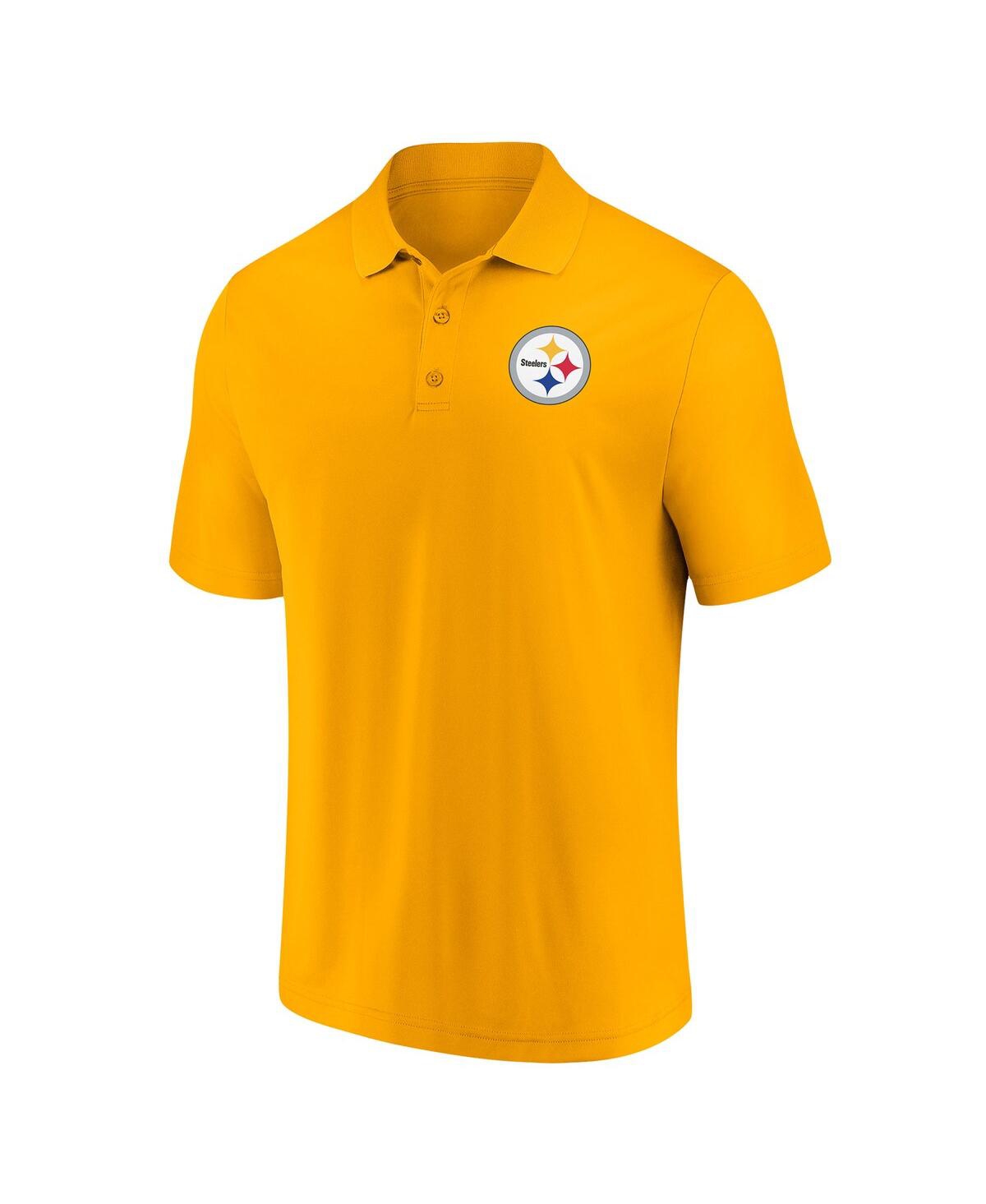 Men's FanaticsPittsburgh Steelers Component Polo Shirt - Gold