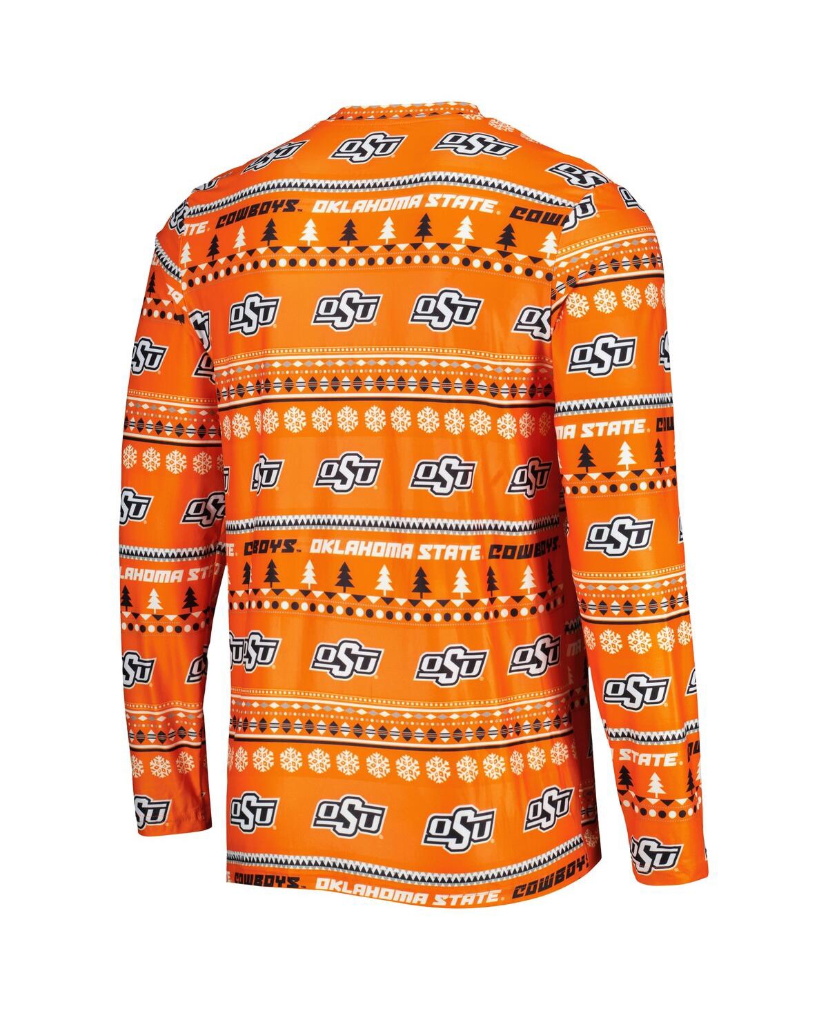 Shop Concepts Sport Men's  Orange Oklahoma State Cowboys Swivel Long Sleeve T-shirt And Pants Sleep Set