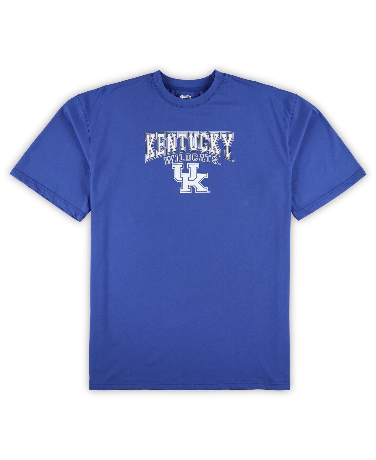 Shop Profile Men's  Royal Distressed Kentucky Wildcats Big And Tall 2-pack T-shirt And Flannel Pants Set