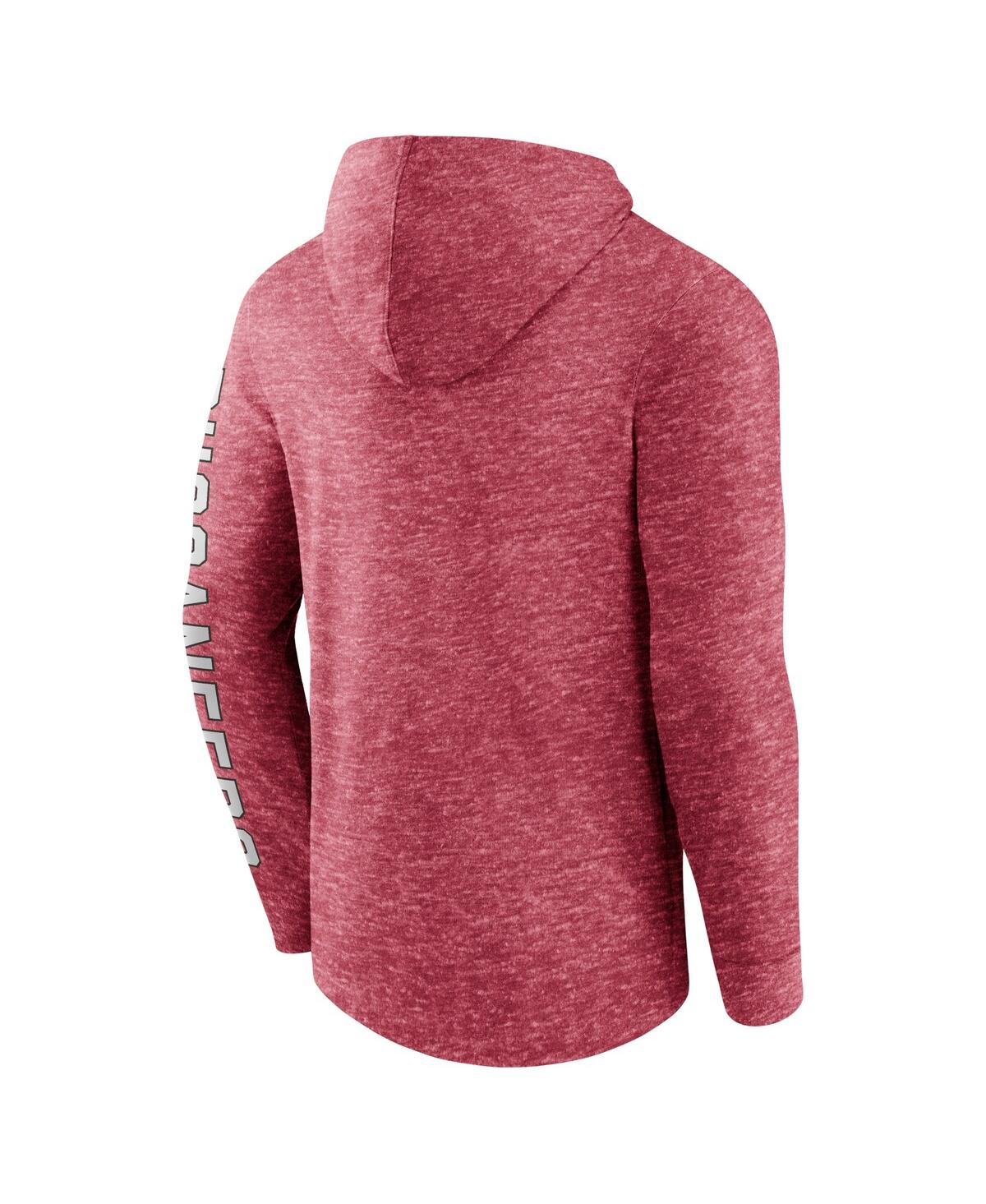 Men's FanaticsTampa Bay Buccaneers Pill Stack Long Sleeve Hoodie T-shirt - Heather Red