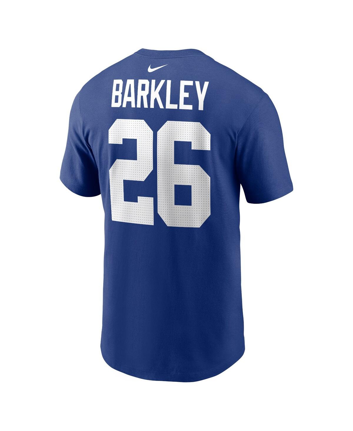Men's Nike Saquon BarkleyNew York Giants Player Name and Number T-shirt - Royal