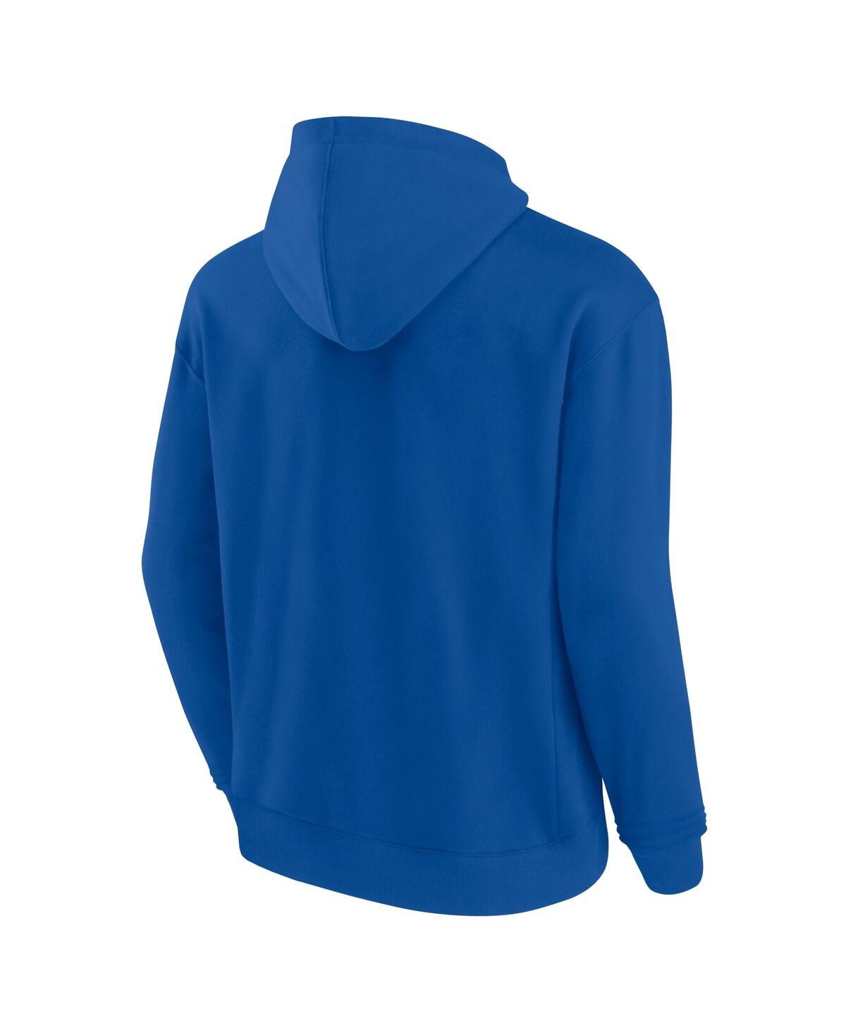 Fanatics Signature Men's And Women's  Royal New York Giants Super Soft Fleece Pullover Hoodie In Royal