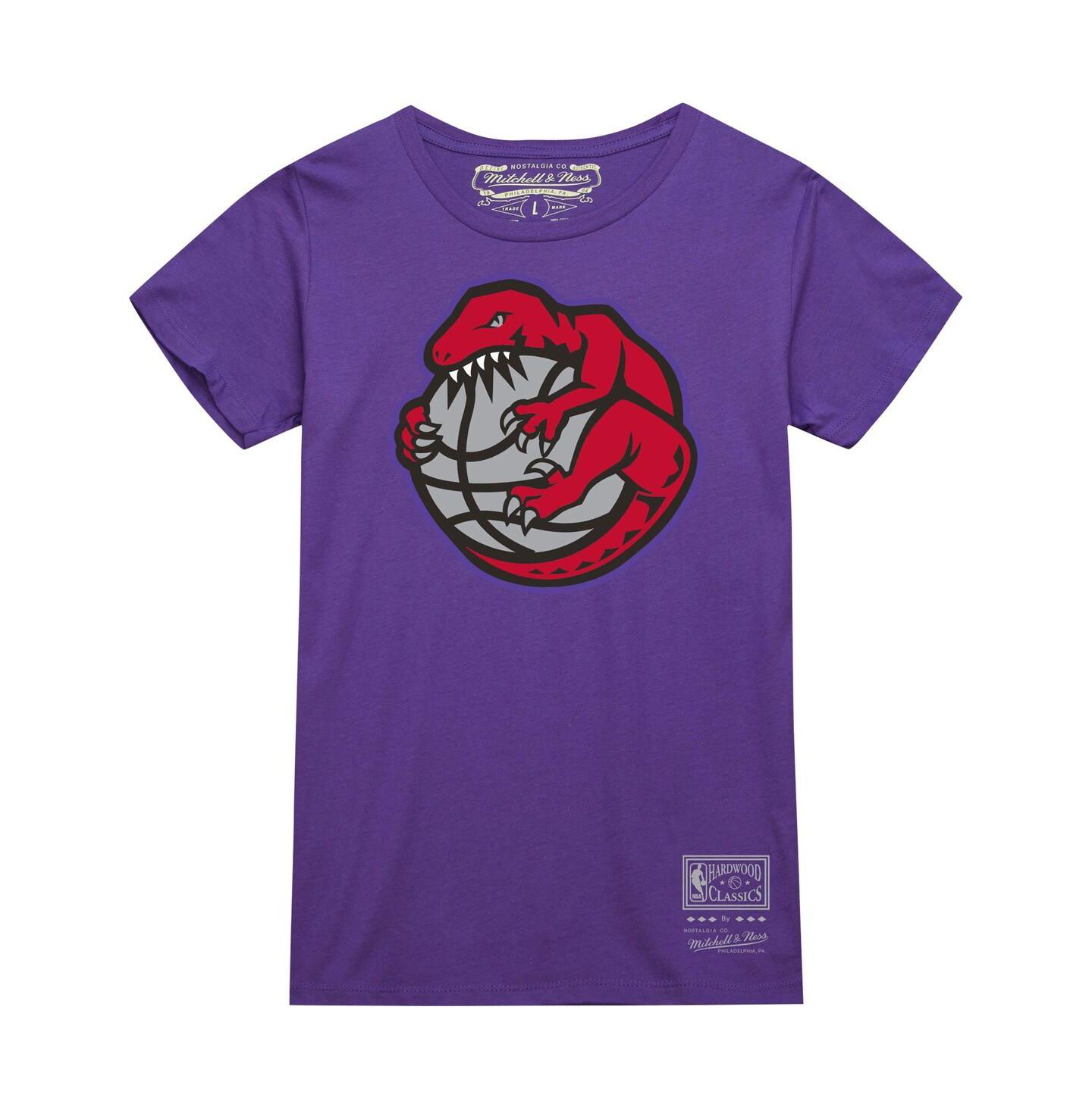 Футболка Mitchell & Ness Purple Toronto Raptors Hardwood Classics MVP Throwback Logo — фото 2
