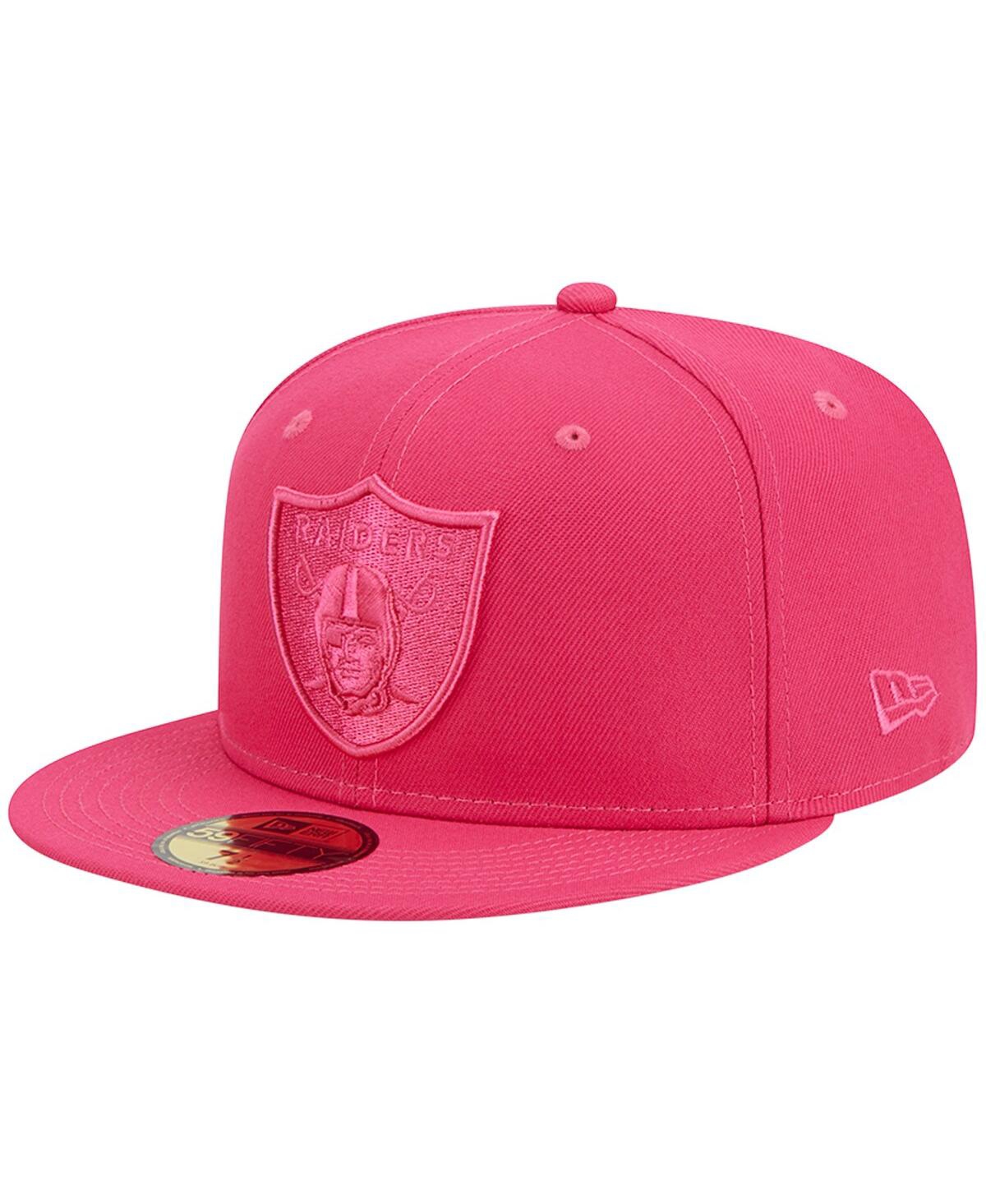 Shop New Era Men's  Pink Las Vegas Raiders Color Pack 59fifty Fitted Hat