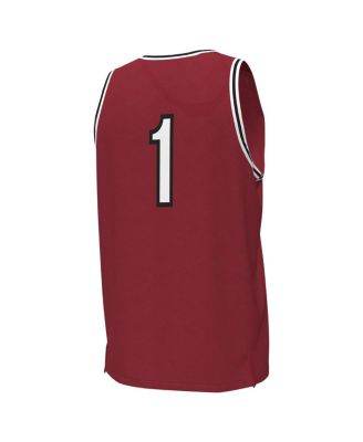 Men's #1 Garnet South Carolina Gamecocks Replica Basketball Jersey