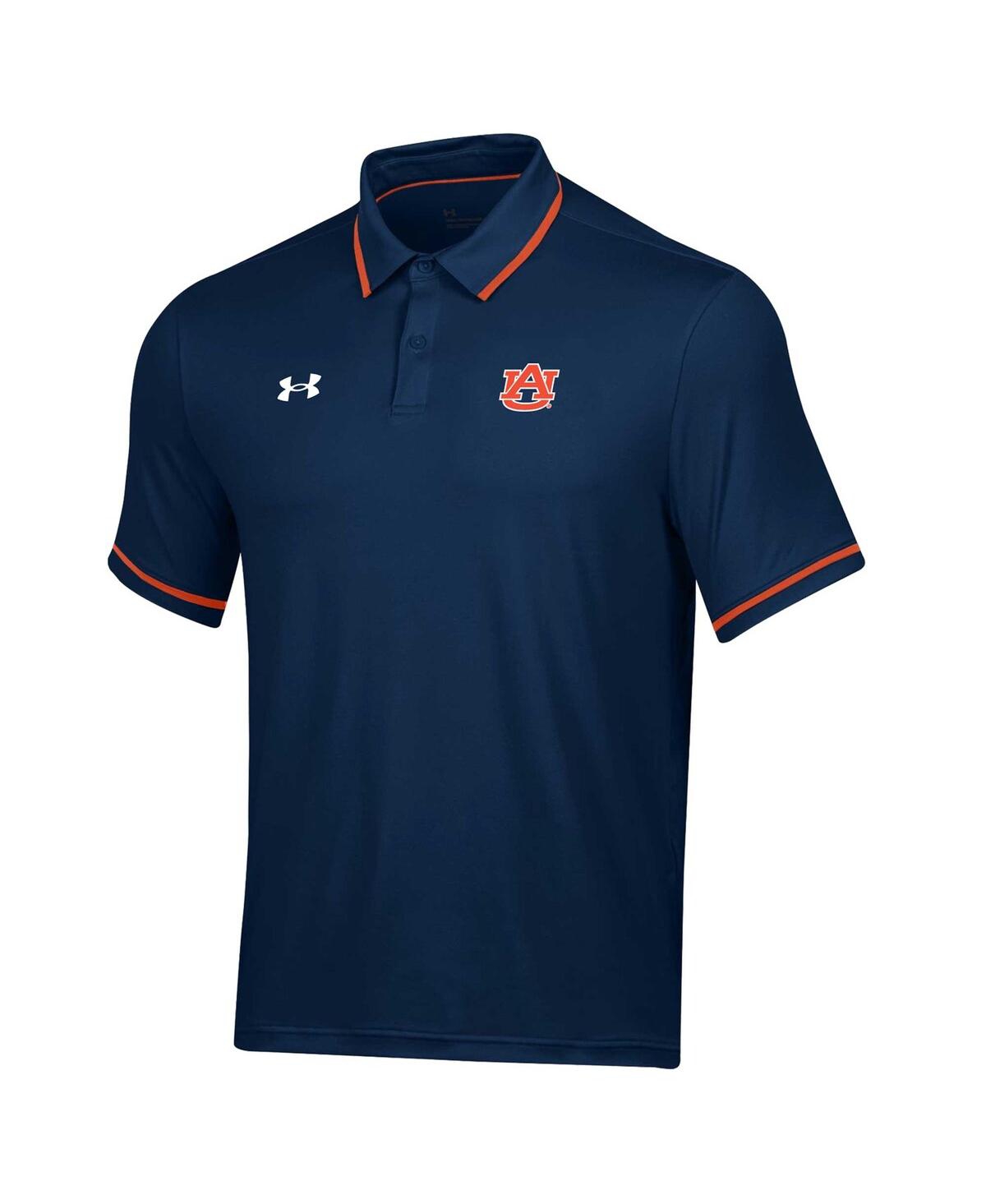 Shop Under Armour Men's  Navy Auburn Tigers T2 Tipped Performance Polo Shirt