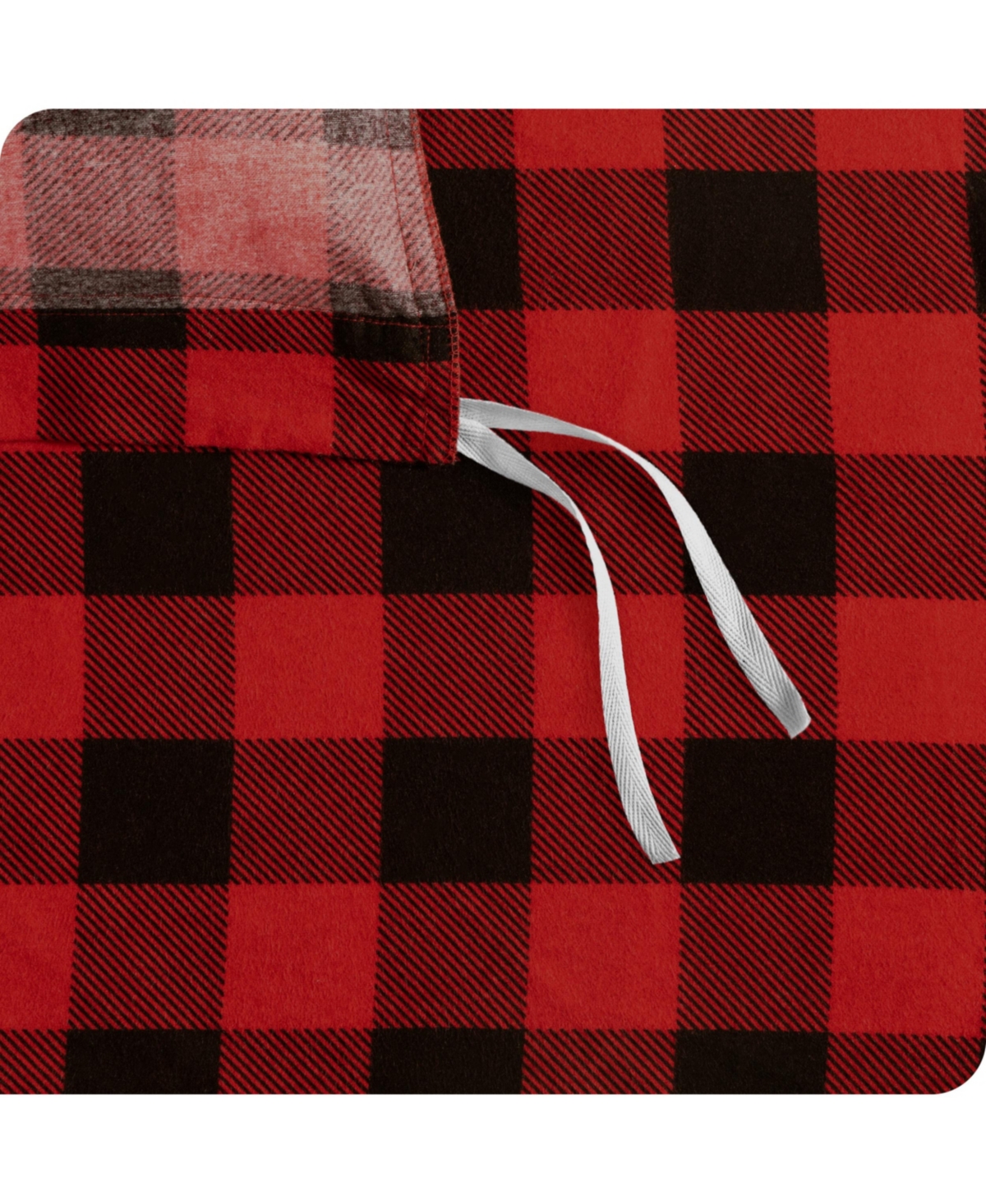 Bare Home Cotton Flannel Duvet Cover Set - Buffalo plaid - red/black